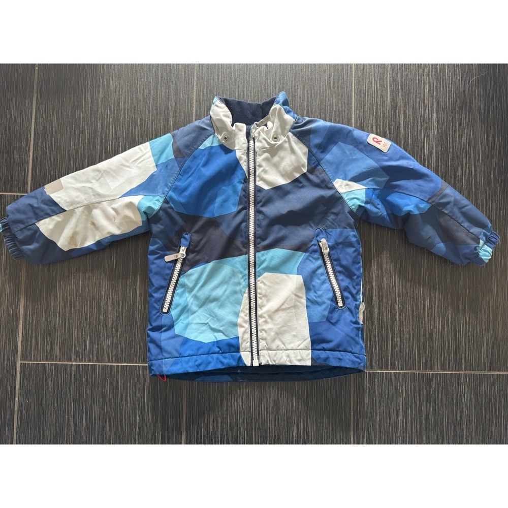 Reima Tec Toddler Ski Snow Jacket 3T No Hood Water Resistant High Visibility